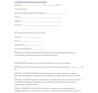Carta renuncia voluntaria